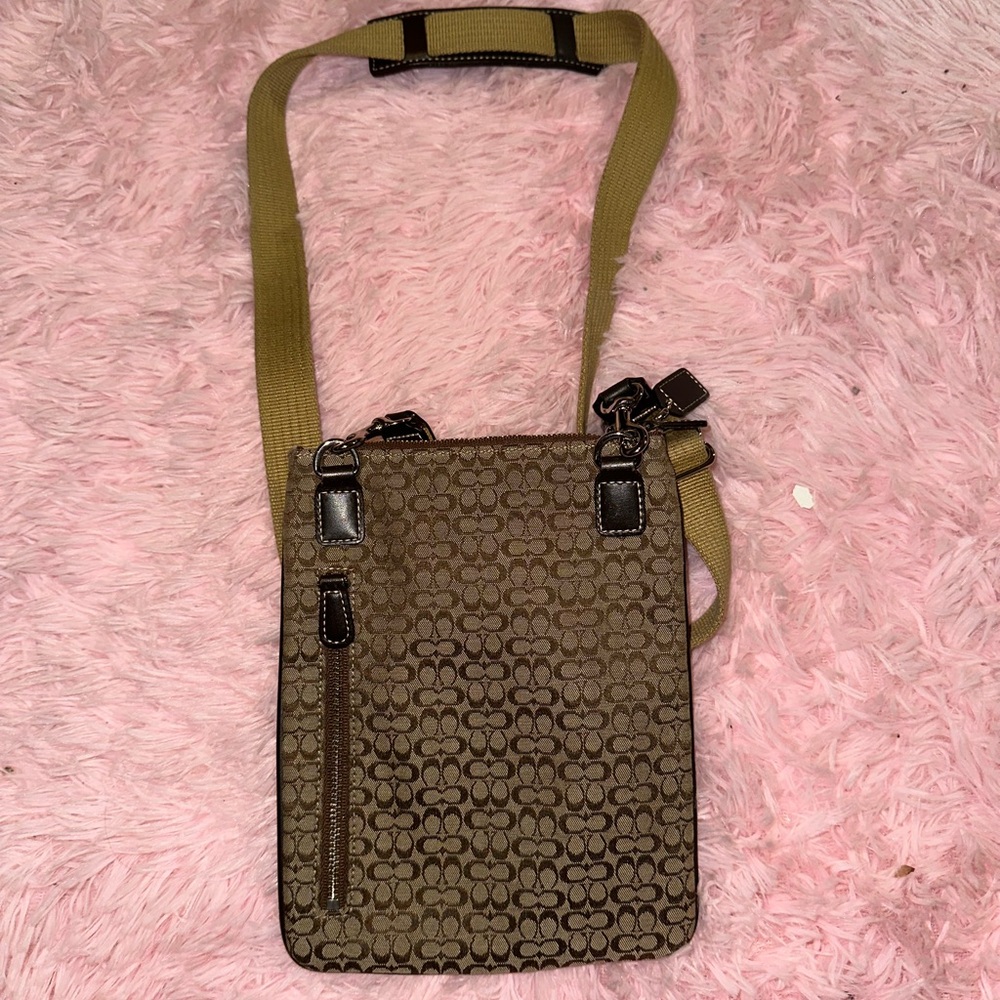 Coach Brown and Black Messenger Bag with Gold Accents - Picture 2 of 2
